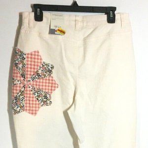 Women's Pants Style and Co Straight Mom Pant Size 12 Color Ivory